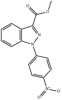 1H-Indazole-3-carboxylic acid, 1-(4-nitrophenyl)-, methyl ester Structure