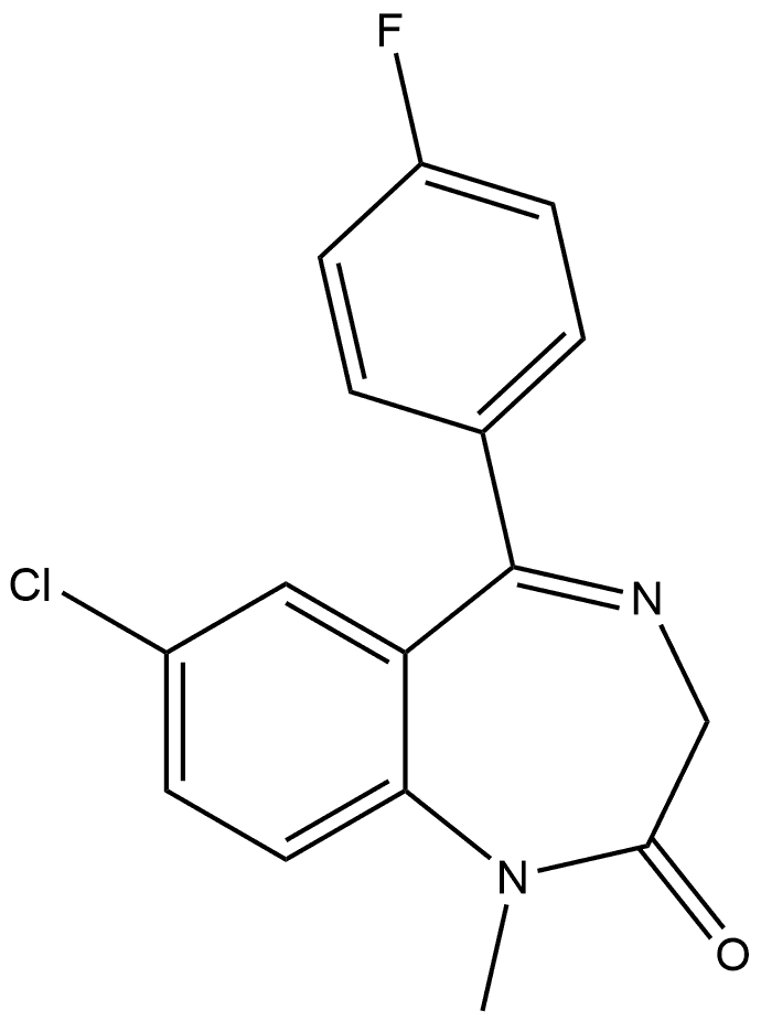 4'-fluoro Diazepam Structure