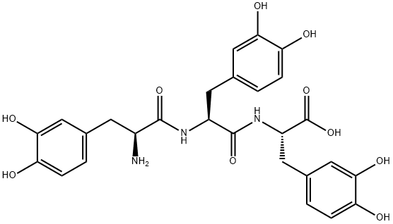 L-Tyrosine, 3-hydroxy-N-[3-hydroxy-N-(3-hydroxy-L-tyrosyl)-L-tyrosyl]- (9CI) Structure