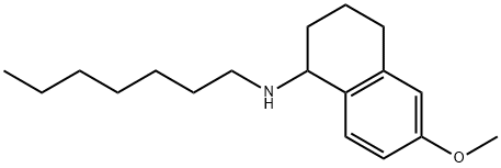 1-Naphthalenamine, N-heptyl-1,2,3,4-tetrahydro-6-methoxy- Structure