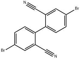 4,4’-dibromobiphenyl-2,2’-dicarbonitrile Structure