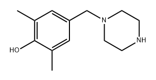 2,6-Dimethyl-4-(piperazin-1-ylmethyl)phenol Structure