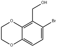 1,4-Benzodioxin-5-methanol, 6-bromo-2,3-dihydro- 구조식 이미지