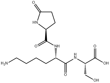 L-Serine, N-[N2-(5-oxo-L-prolyl)-L-lysyl]- (9CI) Structure