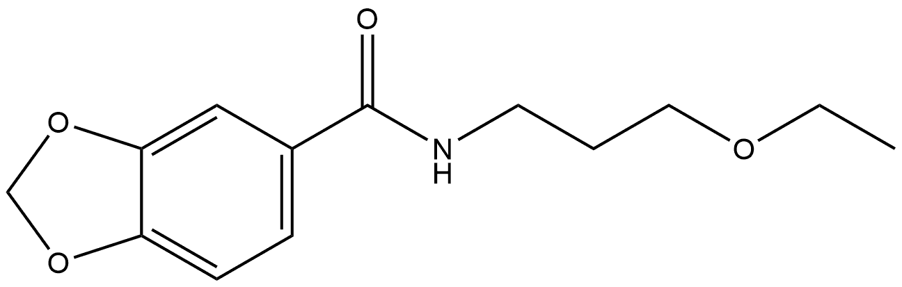 N-(3-Ethoxypropyl)-1,3-benzodioxole-5-carboxamide Structure