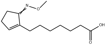 1-Cyclopentene-1-heptanoic acid, 5-(methoxyimino)- 구조식 이미지