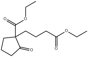 Cyclopentanebutanoic acid, 1-(ethoxycarbonyl)-2-oxo-, ethyl ester Structure