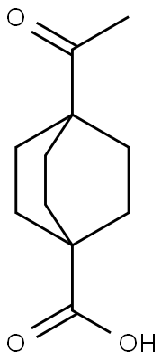 Bicyclo[2.2.2]octane-1-carboxylic acid, 4-acetyl- Structure