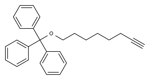 Benzene, 1,1',1''-[(7-octyn-1-yloxy)methylidyne]tris- Structure