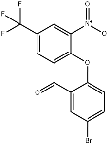 5-Bromo-2-[2-nitro-4-(trifluoromethyl)phenoxy]benzaldehyde Structure