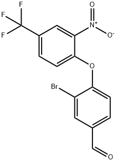 3-Bromo-4-[2-nitro-4-(trifluoromethyl)phenoxy]benzaldehyde Structure