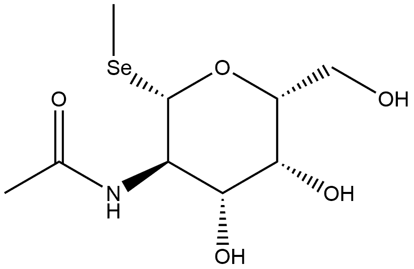 β-D-Galactopyranoside, methyl 2-(acetylamino)-2-deoxy-1-seleno- Structure