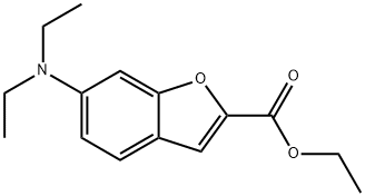 2-Benzofurancarboxylic acid, 6-(diethylamino)-, ethyl ester Structure