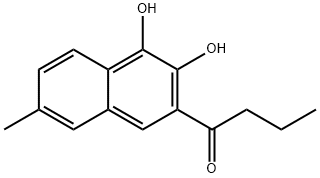 1-(3,4-Dihydroxy-7-methylnaphthalen-2-yl)butan-1-one Structure