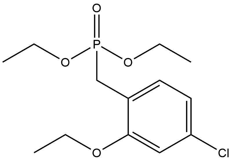 Phosphonic acid, [(4-chloro-2-ethoxyphenyl)methyl]-, diethyl ester Structure