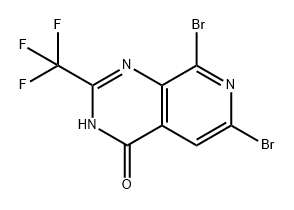 Pyrido[3,4-d]pyrimidin-4(3H)-one, 6,8-dibromo-2-(trifluoromethyl)- 구조식 이미지