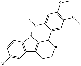 1H-Pyrido[3,4-b]indole, 6-chloro-2,3,4,9-tetrahydro-1-(2,4,5-trimethoxyphenyl)- Structure