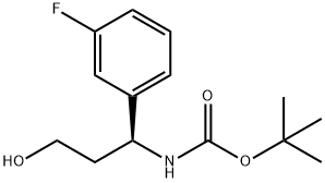 Carbamic acid, N-[(1S)-1-(3-fluorophenyl)-3-hydroxypropyl]-, 1,1-dimethylethyl ester Structure