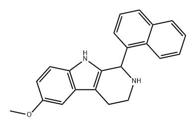 1H-Pyrido[3,4-b]indole, 2,3,4,9-tetrahydro-6-methoxy-1-(1-naphthalenyl)- Structure