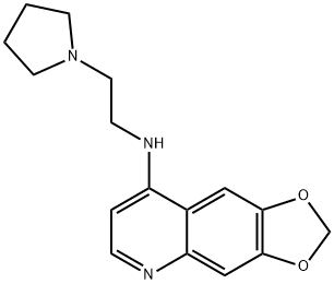 1,3-Dioxolo[4,5-g]quinolin-8-amine, N-[2-(1-pyrrolidinyl)ethyl]- Structure