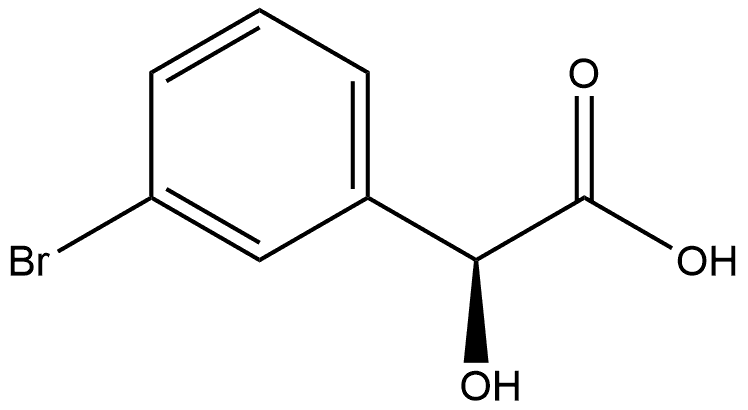 (2S)-2-(3-bromophenyl)-2-hydroxyacetic acid Structure