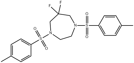 1H-1,4-Diazepine, 6,6-difluorohexahydro-1,4-bis[(4-methylphenyl)sulfonyl]- Structure