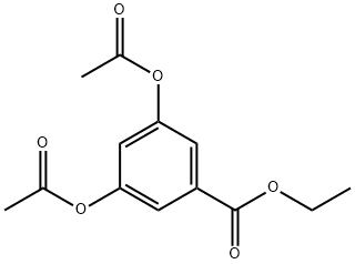 Benzoic acid, 3,5-bis(acetyloxy)-, ethyl ester Structure