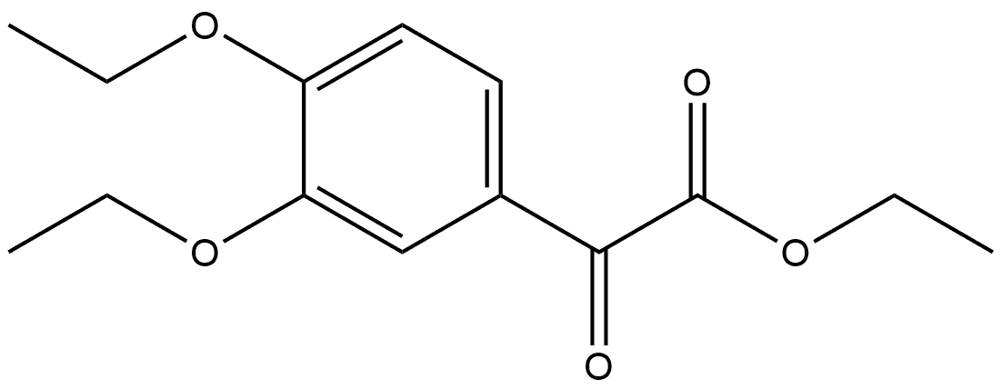 Benzeneacetic acid, 3,4-diethoxy-α-oxo-, ethyl ester Structure