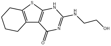 [1]Benzothieno[2,3-d]pyrimidin-4(1H)-one, 5,6,7,8-tetrahydro-2-[(2-hydroxyethyl)amino]- Structure