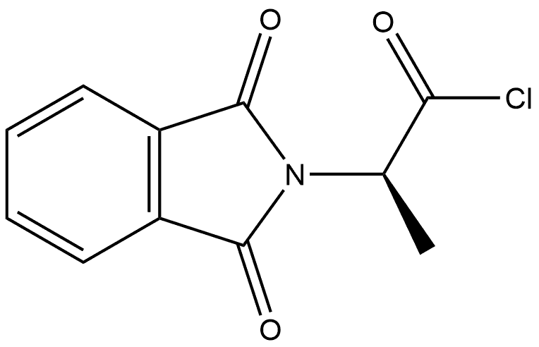 2H-Isoindole-2-acetyl chloride, 1,3-dihydro-α-methyl-1,3-dioxo-, (αR)- 구조식 이미지