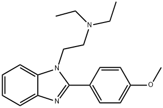 2-(2-(4-methoxybenzyl)-1H-benzo[d]imidazol-1-yl)-N,N-diethylethanamine Structure