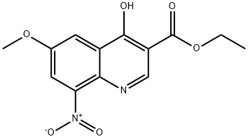 Ethyl 6-methoxy-8-nitro-4-oxo-1,4-dihydroquinoline-3-carboxylate Structure