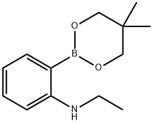 Benzenamine, 2-(5,5-dimethyl-1,3,2-dioxaborinan-2-yl)-N-ethyl- Structure