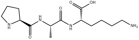 (S)-6-Amino-2-((S)-2-((S)-pyrrolidine-2-carboxamido)propanamido)hexanoic acid Structure