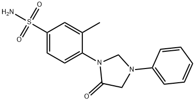 Benzenesulfonamide, 3-methyl-4-(5-oxo-3-phenyl-1-imidazolidinyl)- Structure