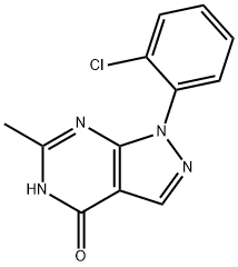 1-(2-Chlorophenyl)-6-methyl-1,2-dihydro-4H-pyrazolo[3,4-d]pyrimidin-4-one 구조식 이미지