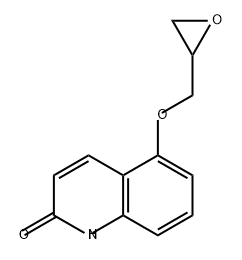 2(1H)-Quinolinone, 5-(2-oxiranylmethoxy)- Structure