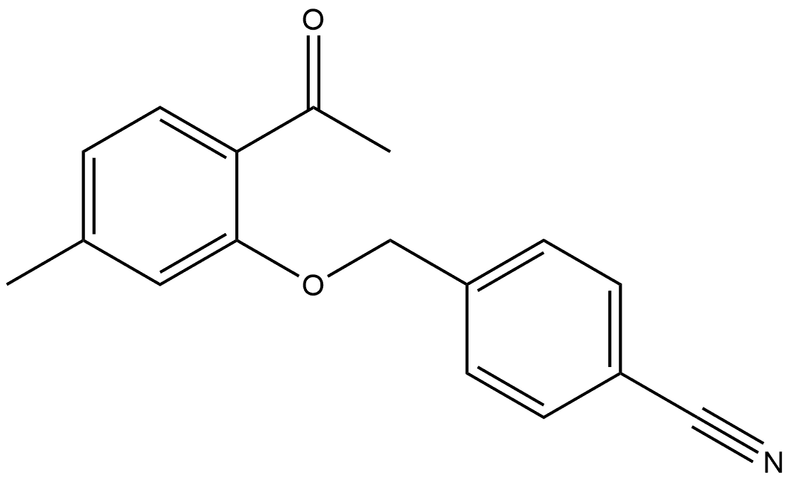 4-[(2-Acetyl-5-methylphenoxy)methyl]benzonitrile Structure