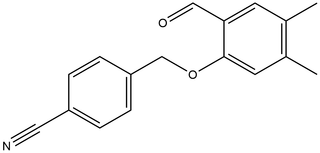 4-[(2-Formyl-4,5-dimethylphenoxy)methyl]benzonitrile Structure