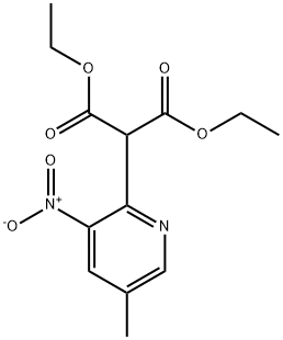 diethyl 2-(5-methyl-3-nitropyridin-2-yl)malonate Structure