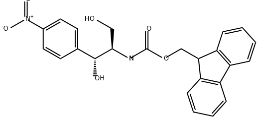 Carbamic acid, N-[(1R,2R)-2-hydroxy-1-(hydroxymethyl)-2-(4-nitrophenyl)ethyl]-, 9H-fluoren-9-ylmethyl ester Structure