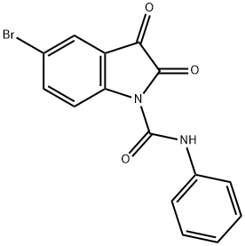 1H-Indole-1-carboxamide, 5-bromo-2,3-dihydro-2,3-dioxo-N-phenyl- Structure