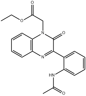 Ethyl 2-(3-(2-acetamidophenyl)-2-oxoquinoxalin-1(2H)-yl)acetate 구조식 이미지