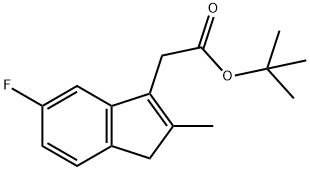 1H-Indene-3-acetic acid, 5-fluoro-2-methyl-, 1,1-dimethylethyl ester Structure