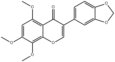 3-(Benzo[d][1,3]dioxol-5-yl)-5,7,8-trimethoxy-4H-chromen-4-one Structure