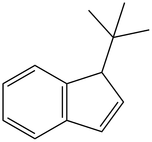 1H-Indene, 1-(1,1-dimethylethyl)-, (+)- Structure