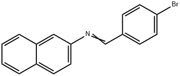 2-Naphthalenamine, N-[(4-bromophenyl)methylene]- Structure