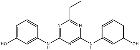 Phenol, 3,3'-[(6-ethyl-1,3,5-triazine-2,4-diyl)diimino]bis- (9CI) Structure