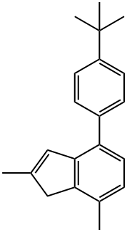 1H-Indene, 4-[4-(1,1-dimethylethyl)phenyl]-2,7-dimethyl- Structure