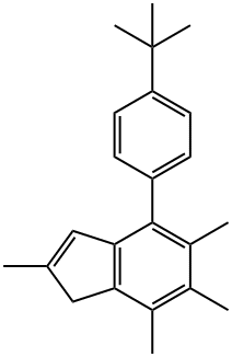 1H-Indene, 4-[4-(1,1-dimethylethyl)phenyl]-2,5,6,7-tetramethyl- Structure